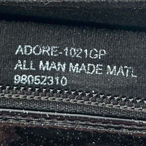 Pleaser Adore 1021GP Black Glitter Peep Toe Side Zip Platform Ankle Boots Size 7 - Picture 10 of 13